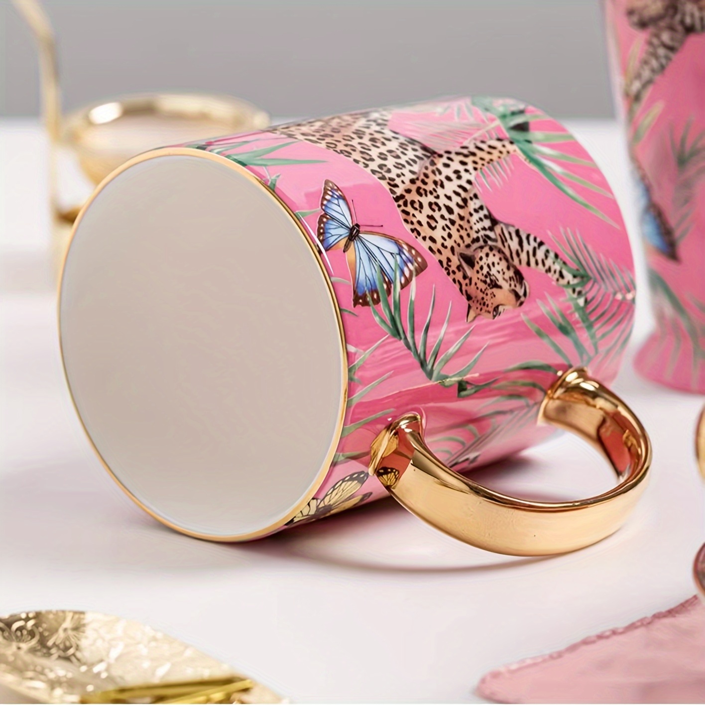 Elegant China Mug Charming European Style Ceramic Coffee Cup