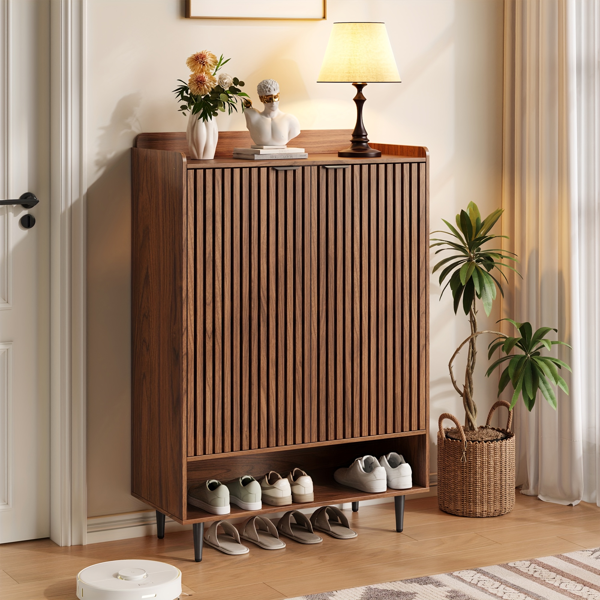 6-Tier Shoe Cabinet with Doors, 21 Pairs Entryway Storage Cabinet