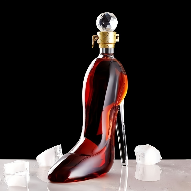3pcs Set High Heel Shaped Whiskey Decanter with Lid