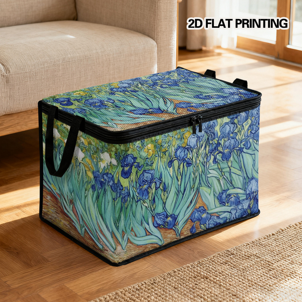 Lavish  Van Gogh Irises Blossoms Style Sock Storage Bin