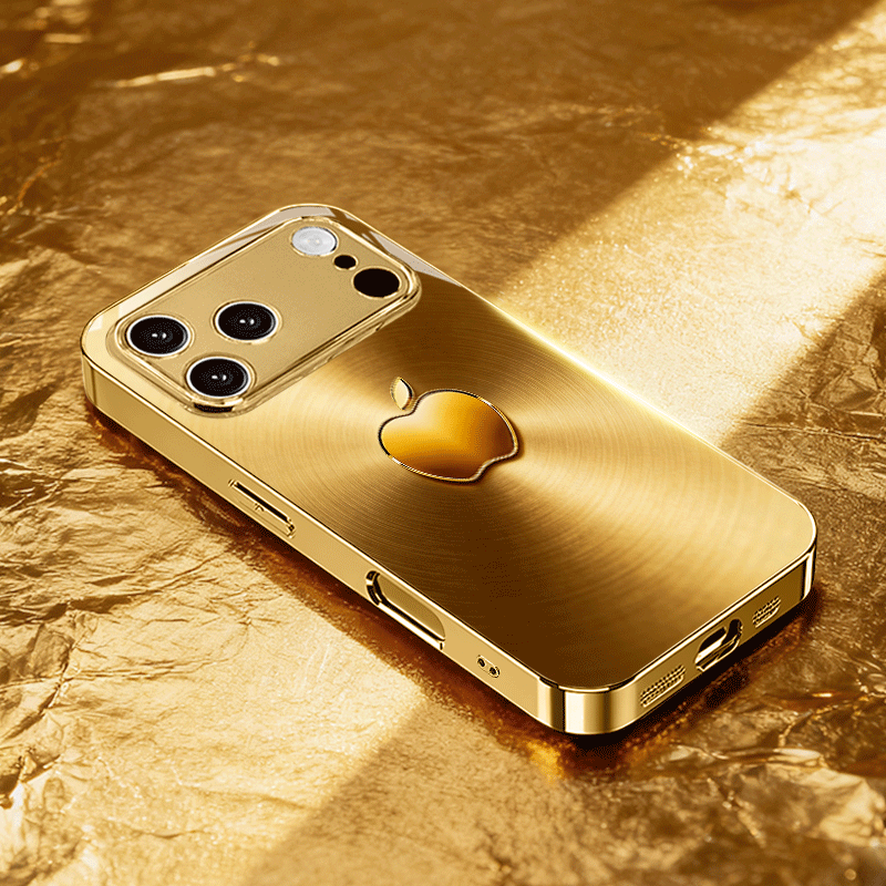 High-End Golden Ring Swirling Apple Creative Pattern