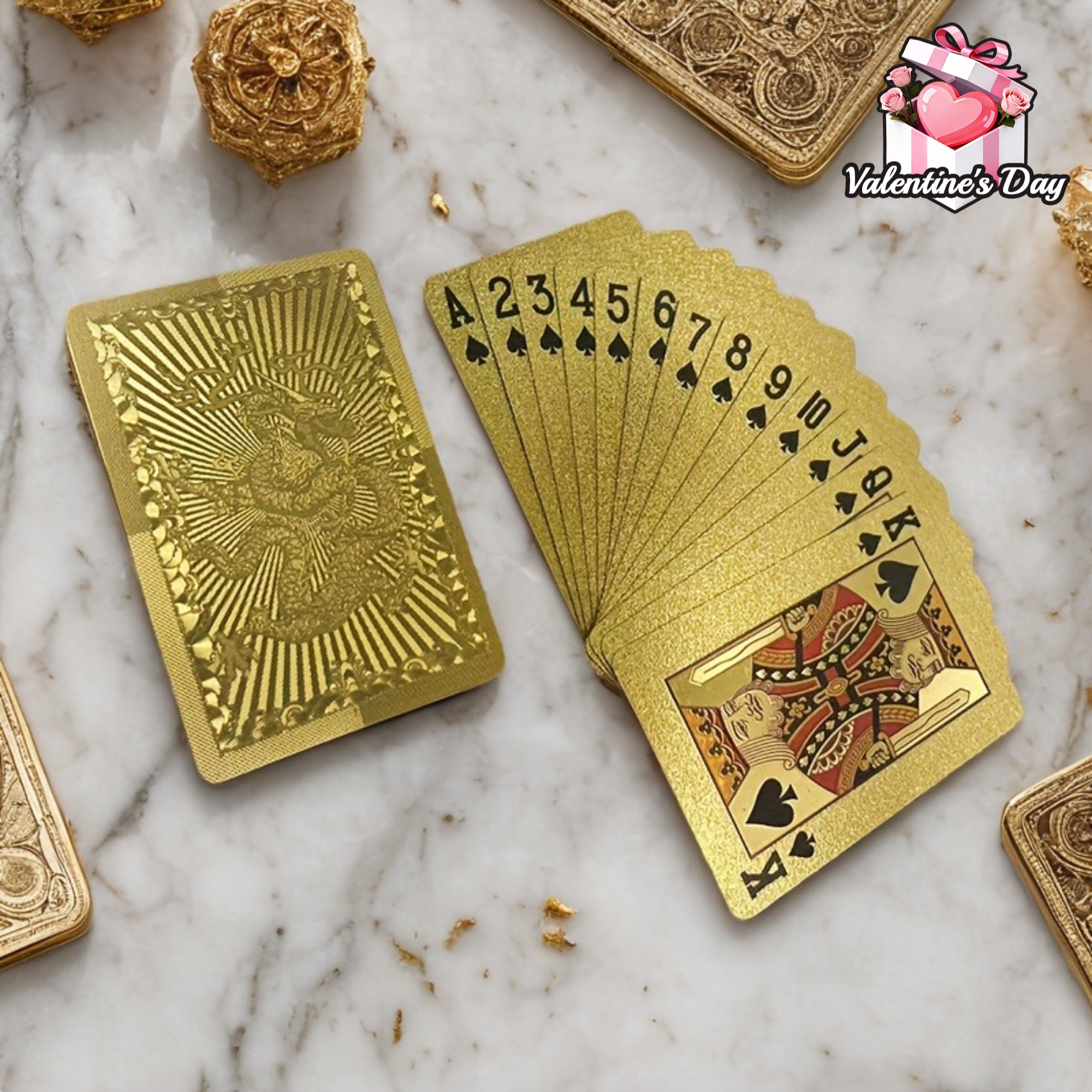 The Golden Dragon Playing Cards Lucky Card Enhances Wealth Attraction