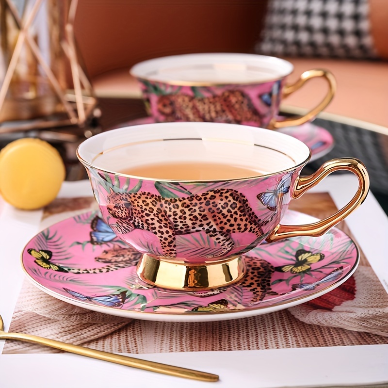 European Retro Luxury High-end Bone China Coffee Cup
