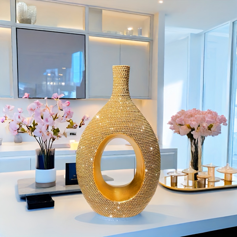 Exquisite And Luxurious Pearl Vase Statue Decoration