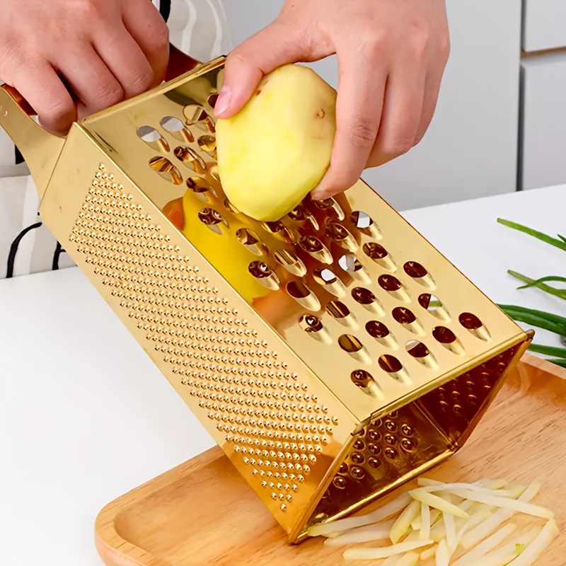A 9-inch 4-in-1 Durable Premium Golden  Manual Vegetable Grater