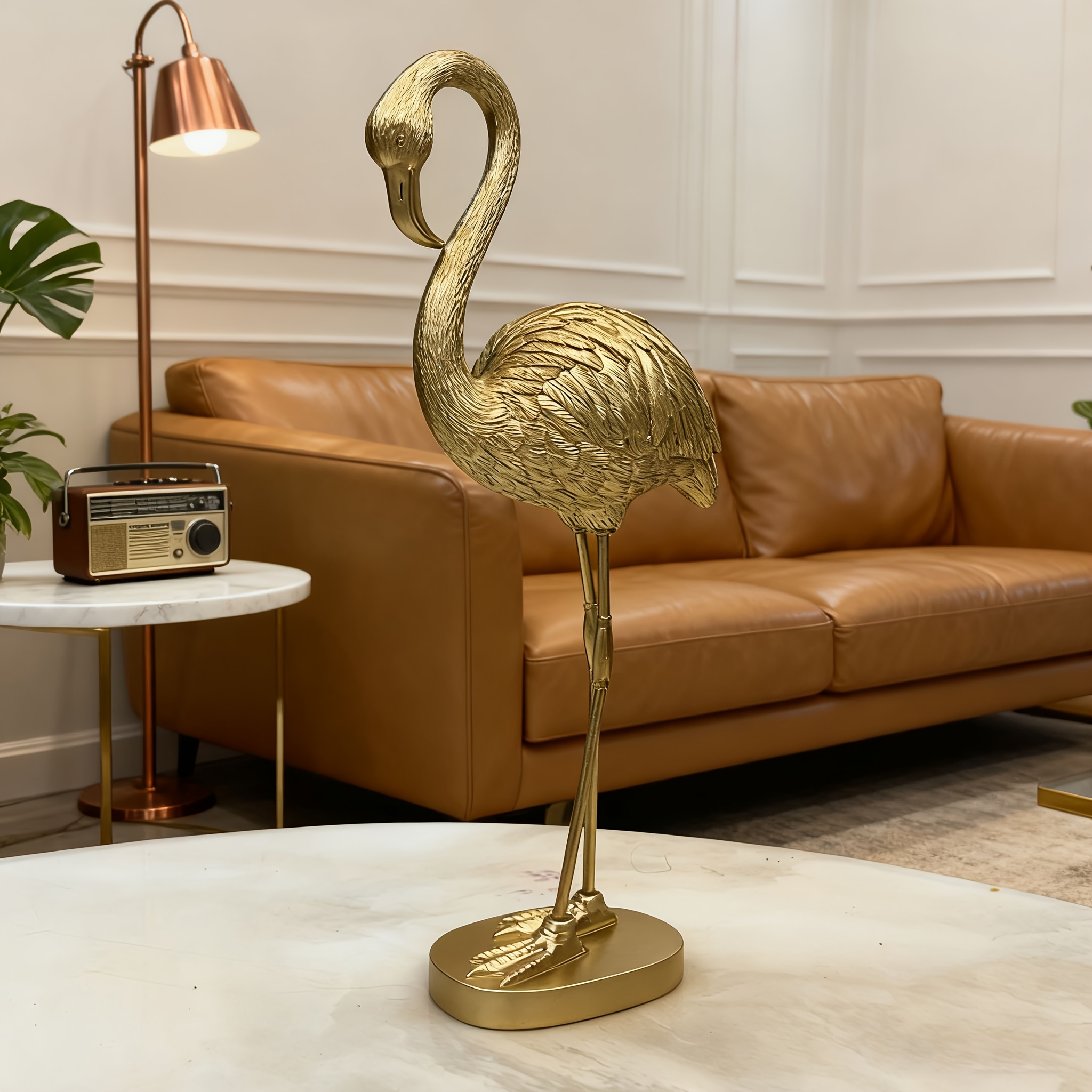 Golden Flamingo-Inspired Luxurious Home Decor