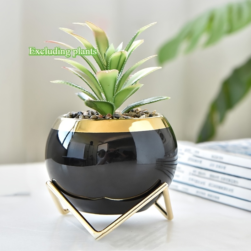 Flower Pot Set Ceramic Succulent Planter Elegant Holiday Gift