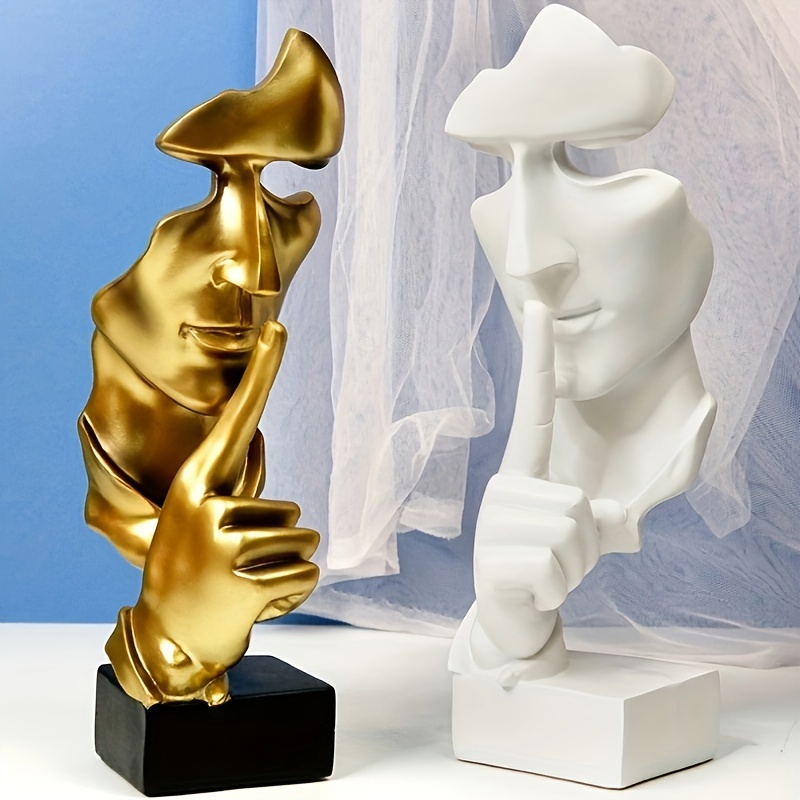 Elegant European Silent Thinker Statue Abstract Handmade