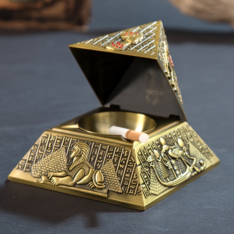 European Egyptian Pharaoh Metal Pyramid Creative Ashtray